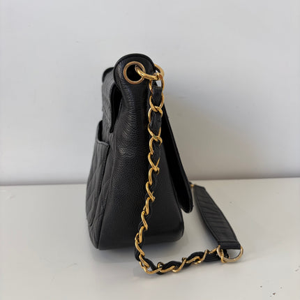 Sac Chanel Hobo bandoulière Cuir Caviar noir