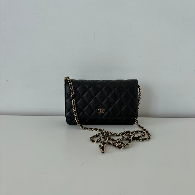 Sac Chanel Wallet on chain cuir caviar Noir