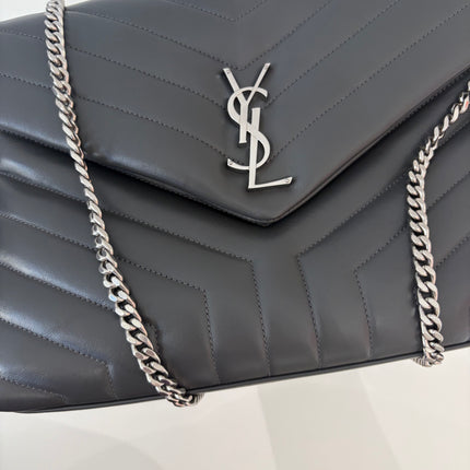 Sac Saint Laurent Loulou Medium Gris foncé
