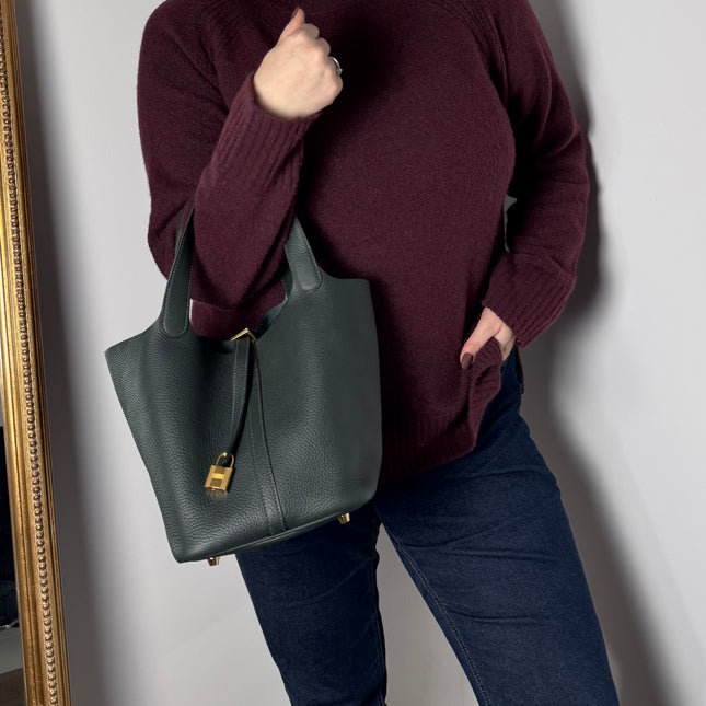 Sac Picotin 22 Hermès Vert Sapin