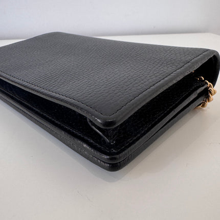 Sac Gucci Wallet on chain GG Marmont noir