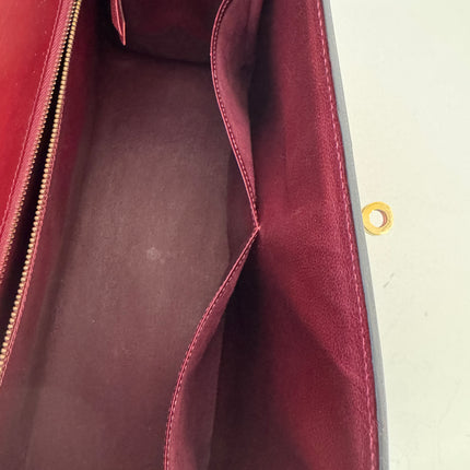 Sac Hermès Kelly 32 box Bordeaux