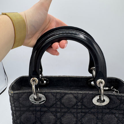 Sac Lady Dior Medium Tissu Jean Noir Dior