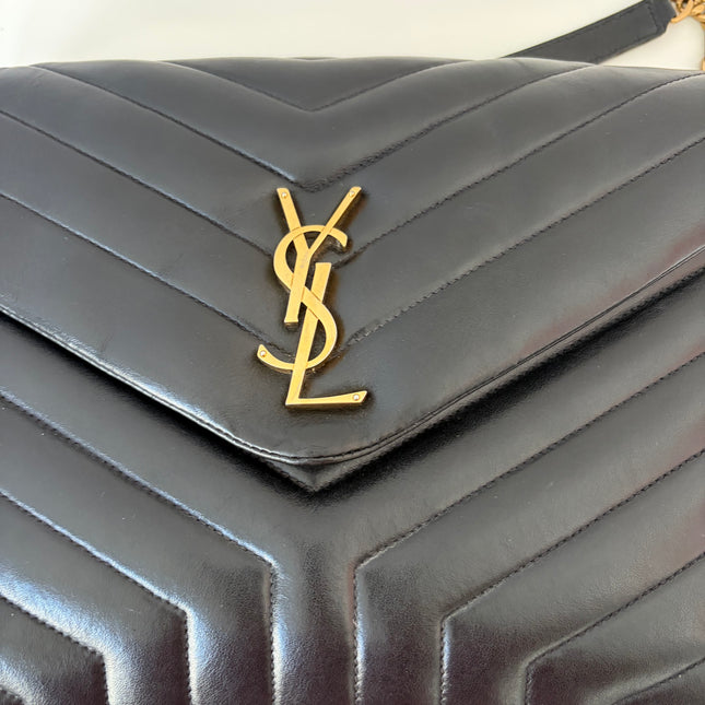 Sac Saint Laurent Loulou médium noir