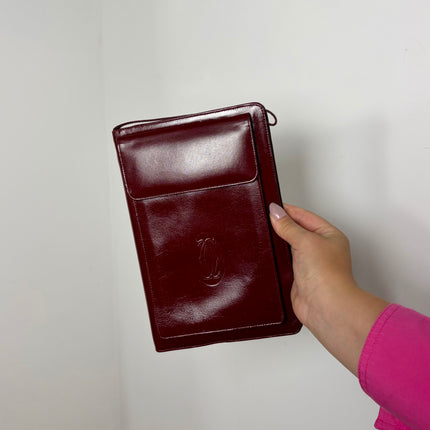 Pochette Cartier à Dragonne bordeaux