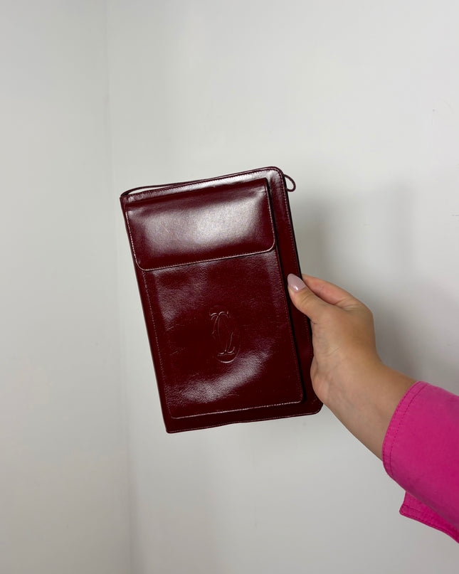 Pochette Cartier à Dragonne bordeaux