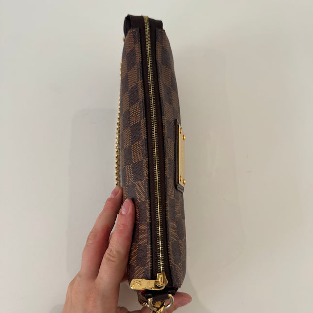 Sac pochette Eva damier ébène
