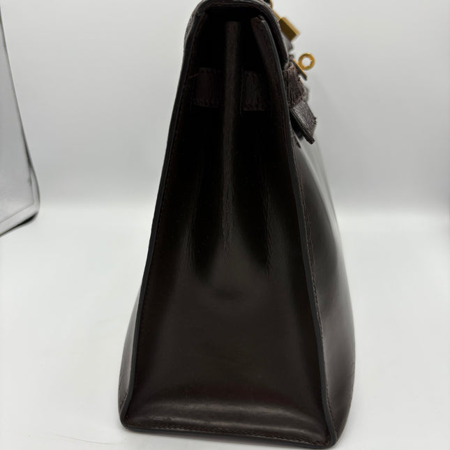 Sac Hermès Kelly 32 vintage marron