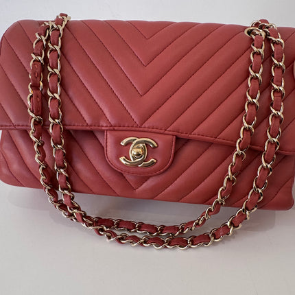 Sac Chanel Timeless 25 cm Chevrons Blush