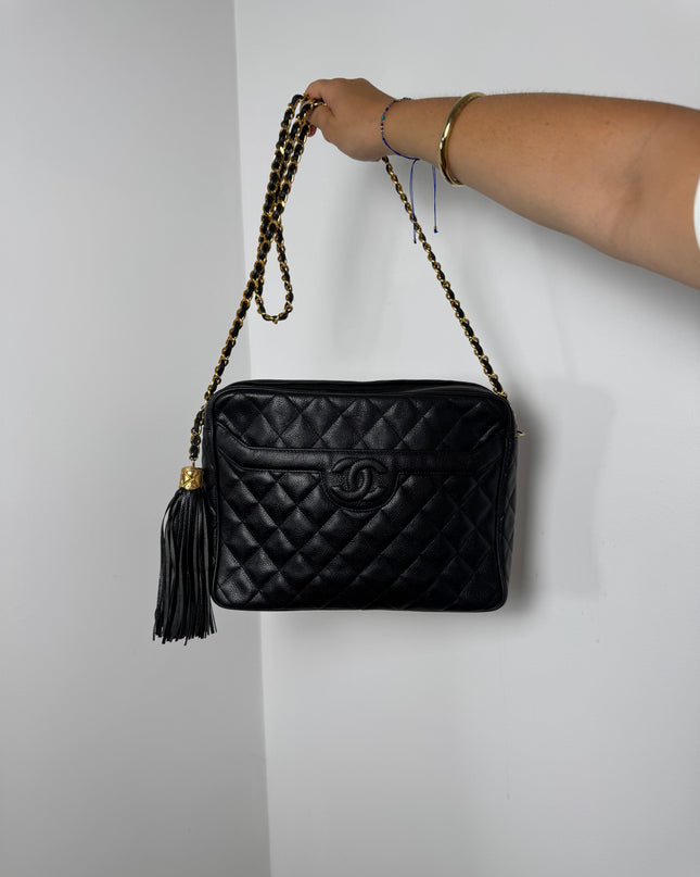 Sac Chanel Caméra GM Cuir Caviar Noir