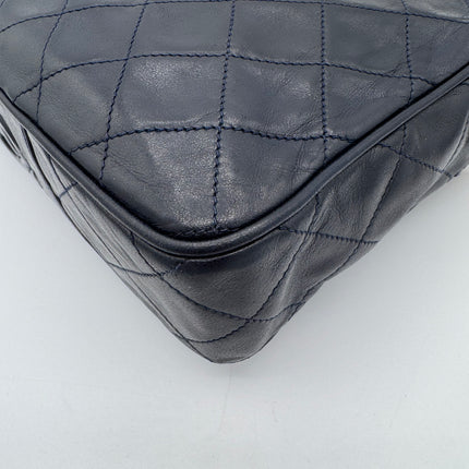 Sac Chanel caméra vintage bleu nuit