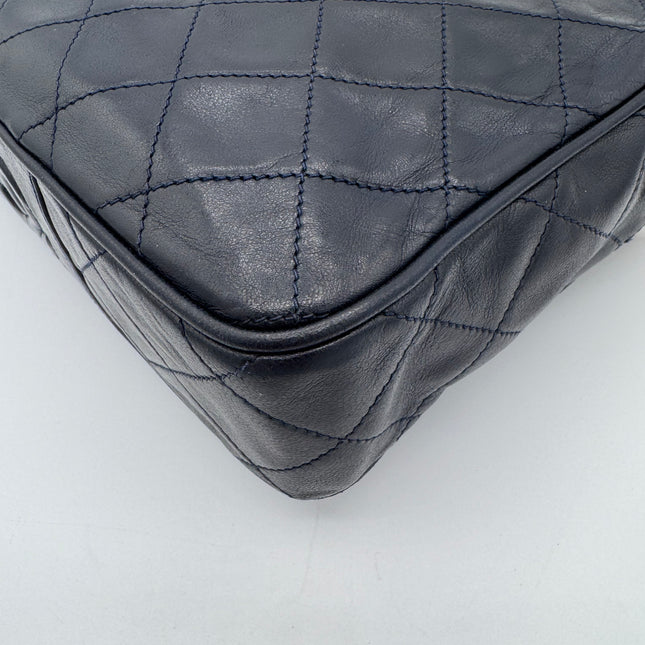 Sac Chanel caméra vintage bleu nuit