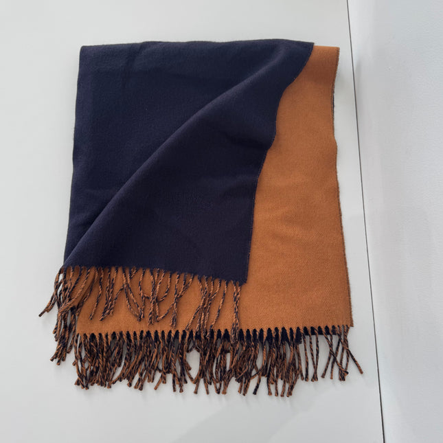 Étole Hermès cachemire double face