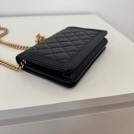 Sac Chanel Wallet on Chain Boy Noir
