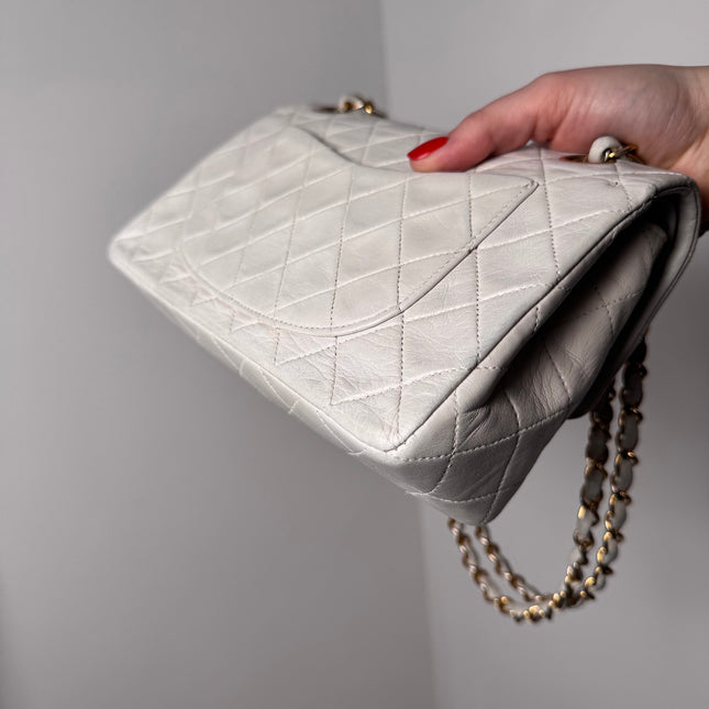 Sac Chanel Timeless Vintage 23cm Blanc