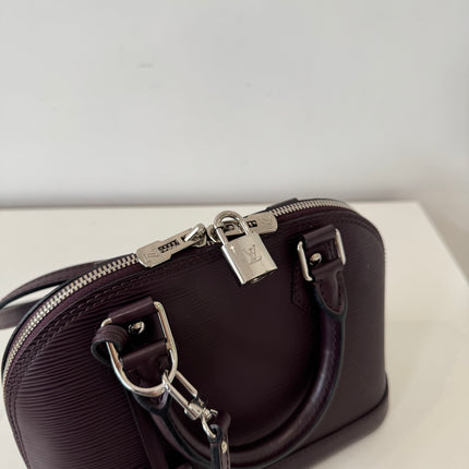 Sac Louis Vuitton BB Alma Cuir Épi Prune