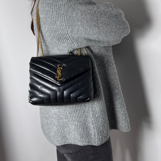 Sac Loulou Small Noir Saint Laurent