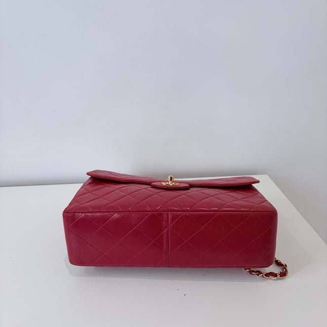 Sac Chanel Maxi timeless Double vintage Rouge