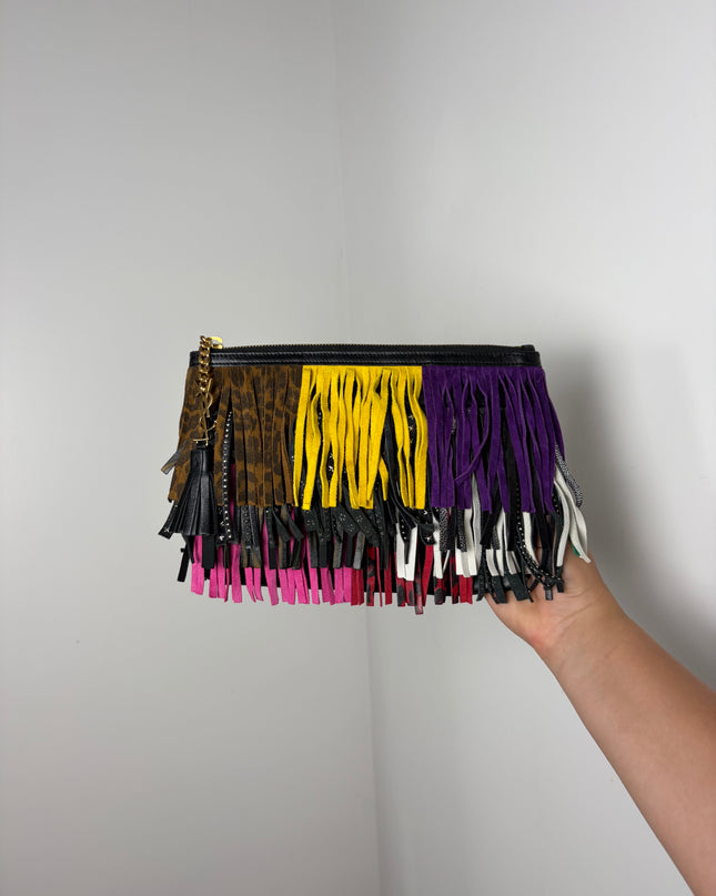Pochette Saint Laurent à franges