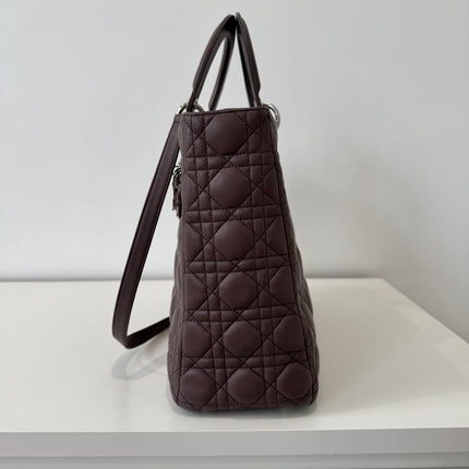 Sac Dior Lady Dior Large Prune