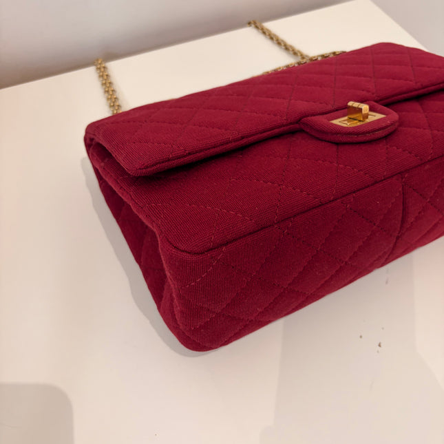 Sac Chanel 2.55 jersey framboise