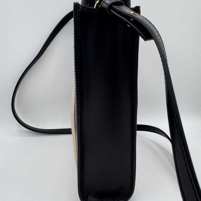 Sac Celine Cabas Vertical Toile Beige