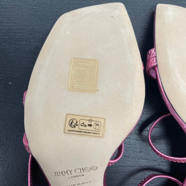 Sandales Jimmy Choo en cuir rose T38 1/2