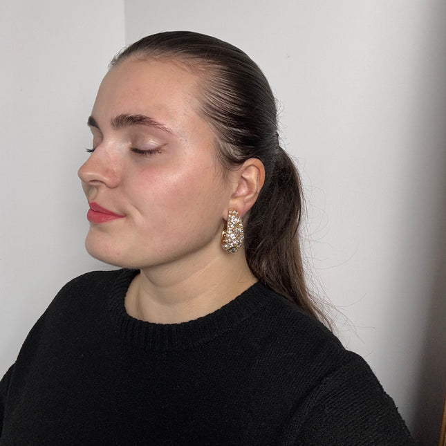 Boucles d’oreilles Dior Strass Clip