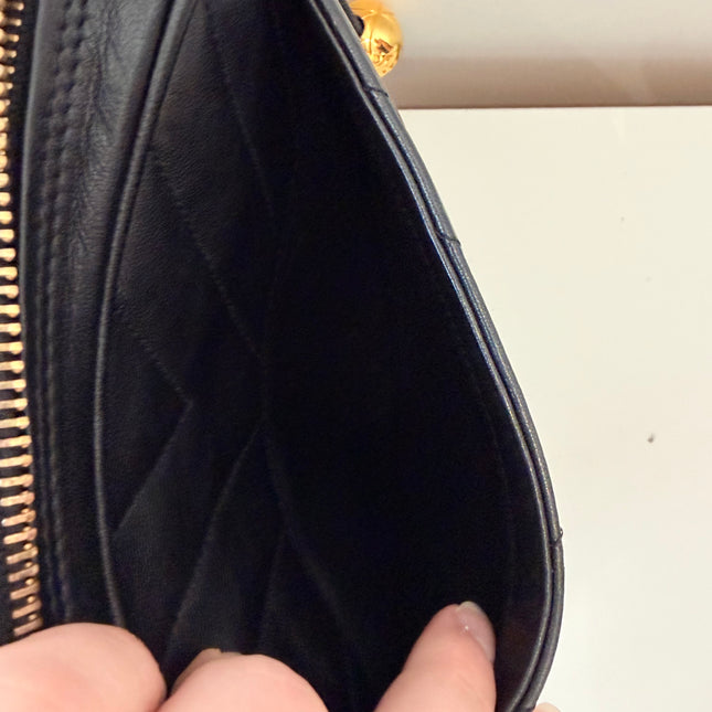 Sac Chanel Caméra Chevrons Noir