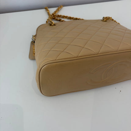 Sac Chanel shopping épaule Beige