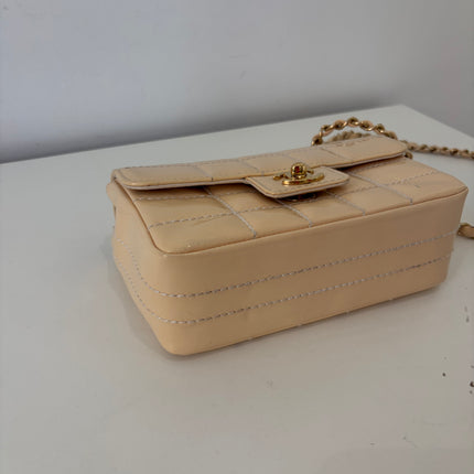 Sac Chanel Mini East West Chocolate Bar Beige