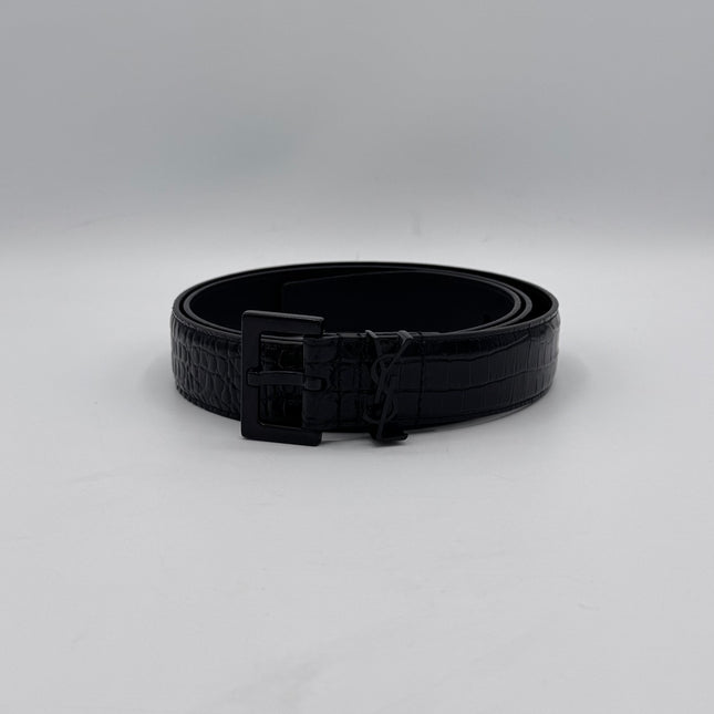 Ceinture Saint Laurent Cassandre Full Black