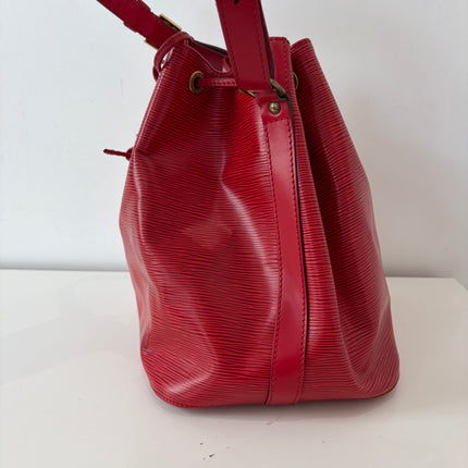 Sac Louis Vuitton Noé PM Cuir Épi Rouge