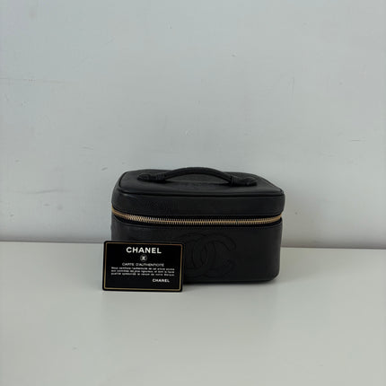 Vanity Chanel cuir caviar noir