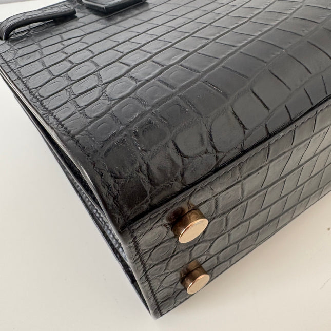 Sac de jour Saint Laurent embossé crocodile baby