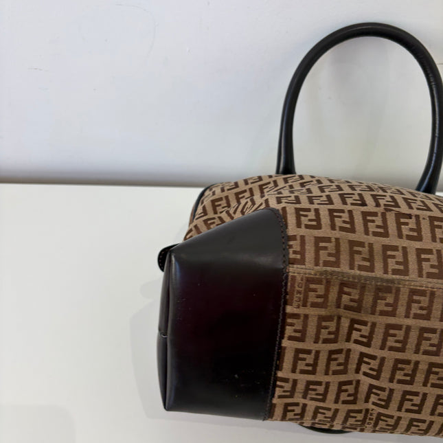 Sac Fendi Zucchino Toile Marron