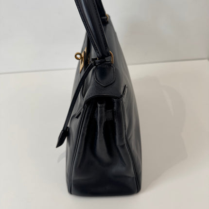 Sac Hermès Kelly 28 Cuir box Marine