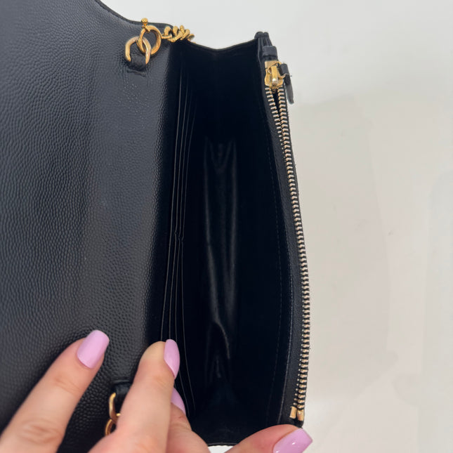 Sac Saint Laurent cassandre enveloppe chain Wallet noir