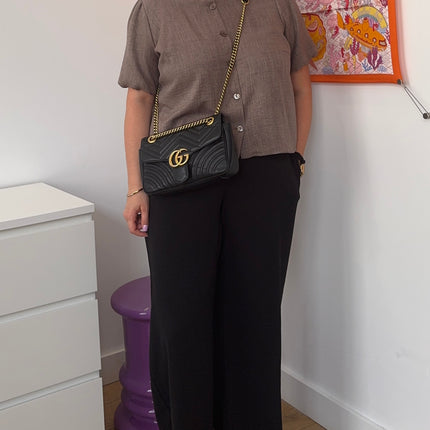 Sac Gucci GG Marmont moyen noir