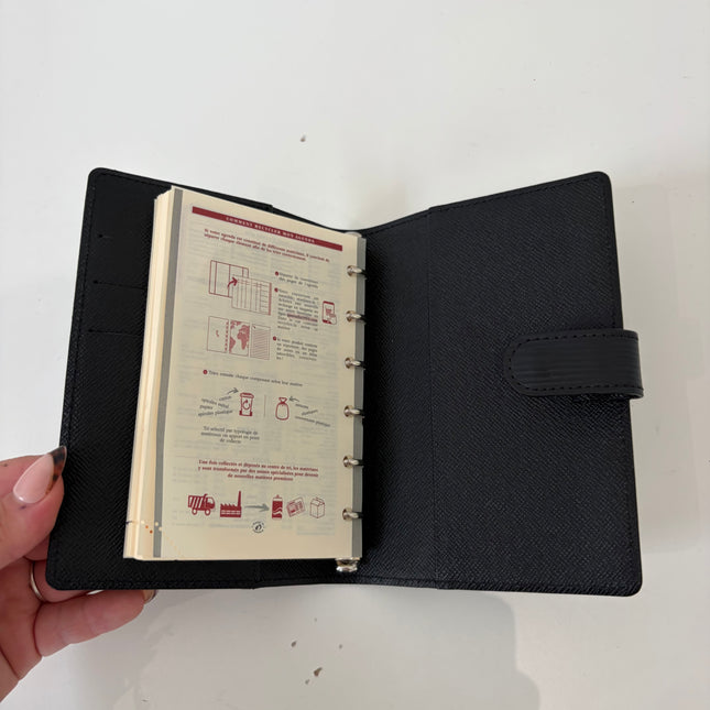 Couverture Agenda Louis Vuitton PM Cuir Épi Noir
