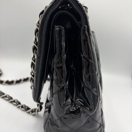 SAC CHANEL GRAND TIMELESS VERNIS NOIR