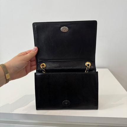 Sac Chanel Lézard Noir