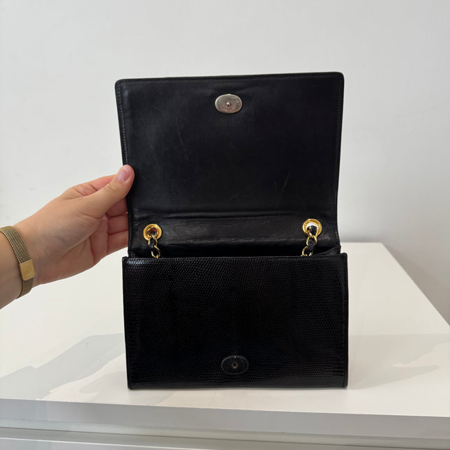 Sac Chanel Lézard Noir