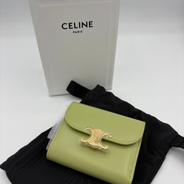 Portefeuille Céline triomphe vert sauge