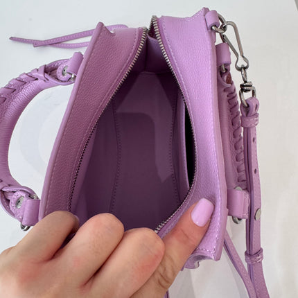 Sac Balenciaga mini neo City lilas