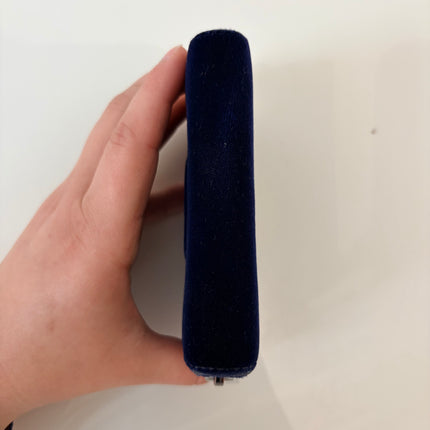 Porte monnaie Chanel bleu velours
