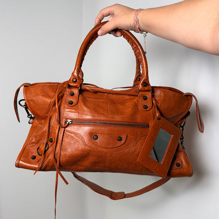 Sac Balenciaga city cognac