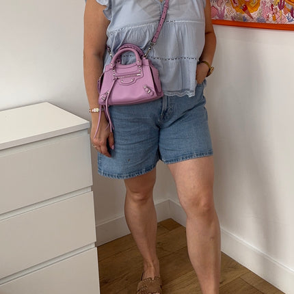Sac Balenciaga mini neo City lilas