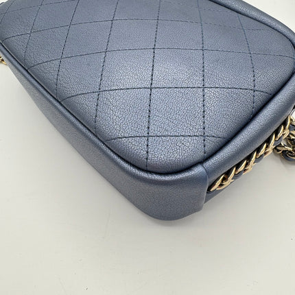 Sac Chanel Caméra bleu irisé