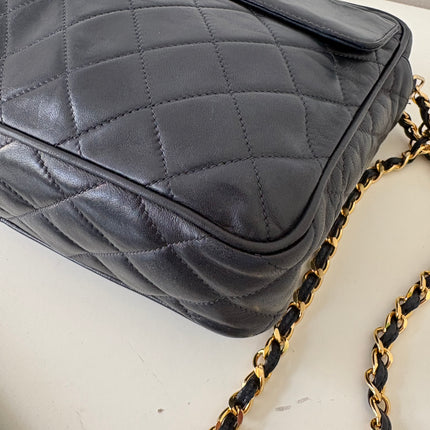 Sac Chanel Caméra GM vintage bleu nuit